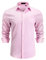 Enlision Men's Pink Shirts Long Sleeve Wedding Dress Shirt for Men Button Up Shirts L