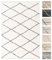 Wohnzimmer Shaggy Teppich 160 x 230 Weiss Grau Diamantmuster, Super Soft Moderner Hochflor Teppich