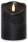Star Trading LED Echtwachskerze 3D FLAMME RUSTIC, schwarz, Timer, Höhe 10cm, Durchmesser 7,5cm, batteriebetrieben, Flackereffekt