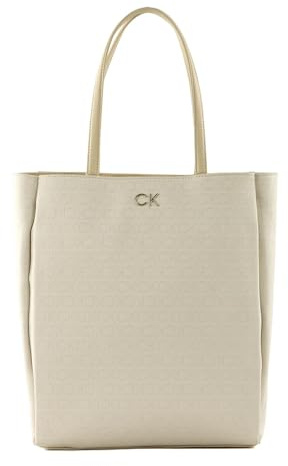 Calvin Klein Damen RE-Lock NS Shopper Jacquard K60K609688 Tragetasche, Lila (Sand)