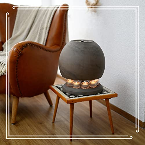 NTRY Home® CandleStove Teelichtofen - Stil Mercury XXL Ø34 cm - Doppelwandig - 3Top Heater - Teelichtheizung - Teelichtwärmer - Tischofen - Tischheizung - Tischwärmer