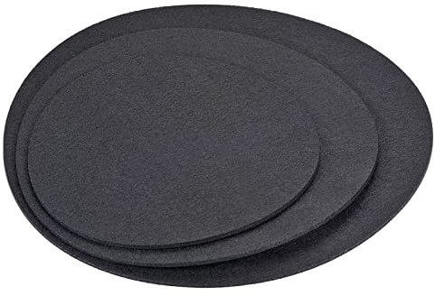 M METERXITY 9 Paquet Jardinière sous-Verres Ensemble Feutre Rond Pot Fleurs Gouttes Coussin Tapis Appliquer à Extérieur/Jardin (8 10 12, Noir)