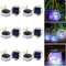 Solar Crackle Glass Globe Jar Lid Lights Replacements Top Part,6Pack 30 LEDs 8cm/3.15Inch Diameter Fairy Firefly Jar Lids,Waterproof Hanging Mason Jar String Lights Lids(Jars Not Included) (Colorful)