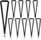 Weysoo Schlüsselbänder mit Kartenhalter, 10 Stück Umhängebänder Nylon Bunt Schlüsselband mit Drehbarem Metallclip für Ausweise (Black)