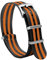 TStrap Nato Uhrenarmband 20mm Nylon - Schwarz Orangenfarbig Armband Uhren für Herren Damen Ersatz - Weich Schnellwechsel Uhrband Ersatzarmband Uhr - 18mm 20mm 22mm 24mm