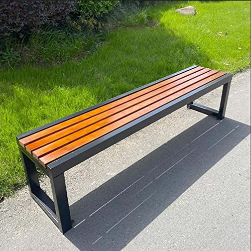 Lnder 100cm HolzGartenbank Sitzbank Aus Massivholz Für 2 Personen Outdoormöbel Metall Stabil Parkbank Bis 400kg Belastbar for Terrasse Park Rasen Hof (Size : 180cm)
