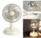 Cryfokt Pequeño Ventilador Eléctrico, Ventilador de Mesa Oscilante, Ventilador de Escritorio Retro Portátil Simple, Pequeño Ventilador de Carga USB de Color Puro Vintage (Amarillo)