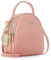 DORRISO Carino Piccolo Zaino Donna con Foro Auricolari Piccolo Moda Borsetta per Viaggio Lavoro Scuola Quotidiano Casuale Impermeabile Comodo Pelle PU Semplice Mini Donna Backpack Rosa