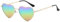 JCTAIFOO Polarisierte Herz Sonnenbrille für Damen Vintage Mode Liebe Form Gold Metallrahmen Nette Party Festival Brille Silber/Regenbogen reflektierend