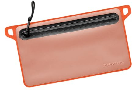 Magpul DAKA Waterproof Window Pouch Zippered Tactical Range Tool and Gear Bag, Orange, Medium