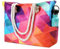 Clothirily Strandtasche für Damen – Große Strandtasche, wasserdicht, sanddicht, Strandtasche mit Reißverschluss, große Tragetasche für Schwimmbad, Strand, Regenbogen, Einheitsgröße, CYCHOSTB9L24
