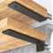 WELDUN 4 Pièces Equerre Etagere Murale 25 cm, supports d'étagère d'angle robustes à fixation murale, support mural