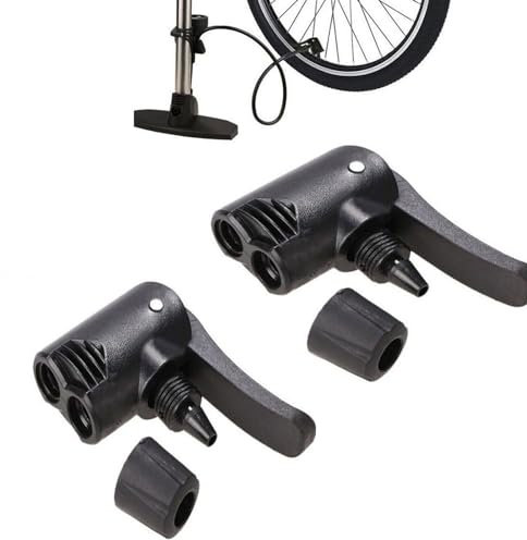 NTEK Head Bike Track Pump Bicycle Tire Tyre Air Pump | Air Pump Valve Adapter Bicycle Track Pump | Reusable Bike Track Pump Nozzle Adapter for Bicycle Bike Replacement (PACK OF 2)