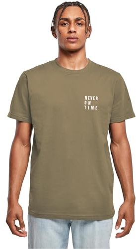 Mister Tee Herren Never On Time Tee Olive, XL