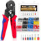 Gruiqrd Crimpzange Aderendhülsen Set,1900 Stück Premium Aderendhülsen Mit Aderendhülsenzange selbsteinstellend Tool Kit für 0,08-10 mm²(AWG28-7), Vierkant-Crimpzange für Heimwerker und Heimgebrauch