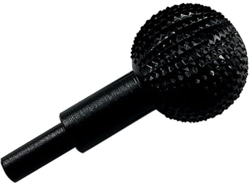 Gubia esférica para tallado de madera, cabezal de molienda esférica para tallado y lijado de madera, fresas esféricas, lima esférica de diámetro 40 mm (negra)