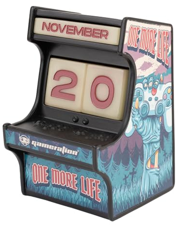 Grupo Erik Ewiger Kalender Gameration 3D Kalender Tischkalender zum Aufstellen - Dauerkalender Offizieller Fanartikelt Büro Deko