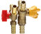 ORFOFE 2pcs Three-Way Gas Valve Water Heater Hose Faucet Hose Adapter Y Shaped Shut Off Valve Air Pipe Valve Pipe Hose Valve Garden Hose Adapter Hose Splitter Fuel Gas Valve Copper