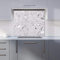 Premium Silver Grey Quartz Effect Kitchen Splashback 6mm Toughened Glass Kitchen Splashback – Heat Resistant Splashback for Kitchens, Perfect for Cookers and Hobs, Polished Edges