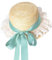 JSGHGDF Sombreros de playa de paja con cinta para mujer, para sol y sombreros de paja, Verde Matcha, M-L