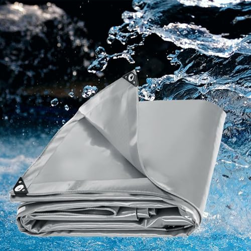 LDQBF Shade Sails, 1x17m 520g/m² pvc tent Heat Resistant Shade Cloth Sail,UV Blocking Sun Shade Net,Sunblock Shade Cloth,Awning,for Patios Roofs Grey
