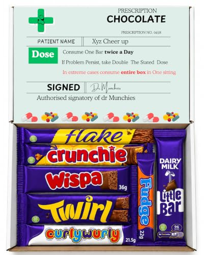 Sweet Shoppe Get well Soon Prescription Chocolate Hamper, Get Well Gift Box, Surgery Recovery Chocolate Box, For Her - Him