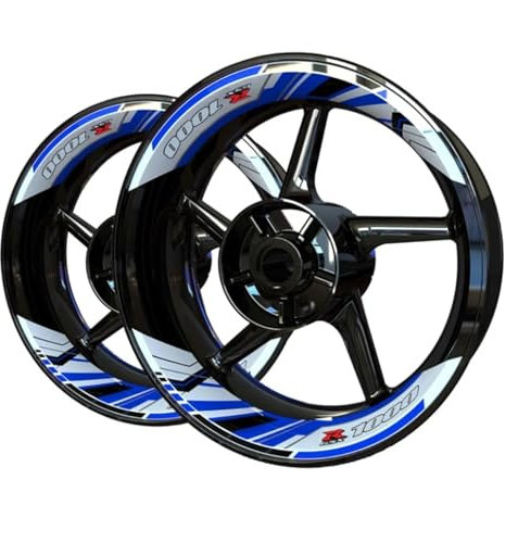 KJHOPY Langlebige Aufkleber Motorradzubehör Radaufkleber Reflektierende wasserdichte Felgenaufkleber Für Suzuki GSXR 1000 GSXR-1000(Style 1)