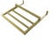 Besshepplo Towel Rail Radiator No Drilling Required Carbon Steel Hanging Rack Radiator Towel Rails For Towels Bathrobes Clothes 40X25cm(Gold)