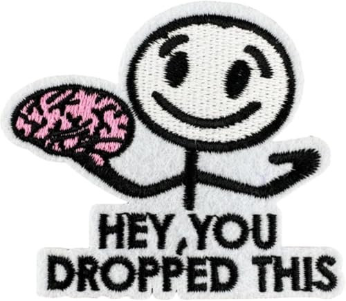 HEY YOU DROPPED THIS Lustiger Flagge Patch Stickerei Taktische Abzeichen Aufnäher,Aufnäher Applikation Bügelbild,für taktische Rucksäcke, Hüte, Lunch-Taschen, Westen, Jacken