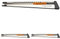 Fiskars Profi-Cuttermesser aus Metall, Flach, 9 mm, Orange/Metall, 1004619 (Packung mit 3)