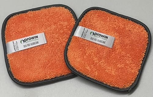 proWIN DUO PAD HURRICANE 13 cm x 13 cm, anthrazit/orange -Doppelpack- 2 Stück