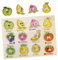 Vaguelly Educational Kids Jigsaw Toy 1 Set Wooden Puzzle Toy Fruits Animals Early Learning Puzzles for Toddlers