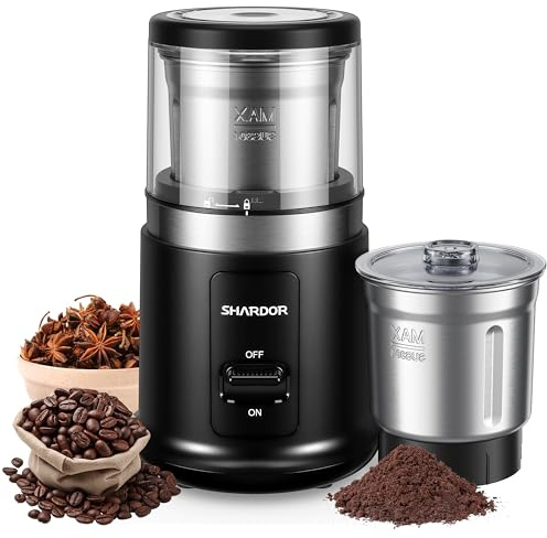 SHARDOR Coffee Grinder Electric,75g Removable Cup Coffee Bean Grinder