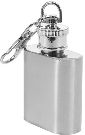 IWOWHERO Petaca Llavero Metal Compacta para Aceites Esenciales y Líquidos Portátil Resistente para Uso Exterior
