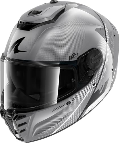 SHARK, Integraler Motorrdahelm SPARTAN RS SPEED-TECH Silver White Black SWK, S