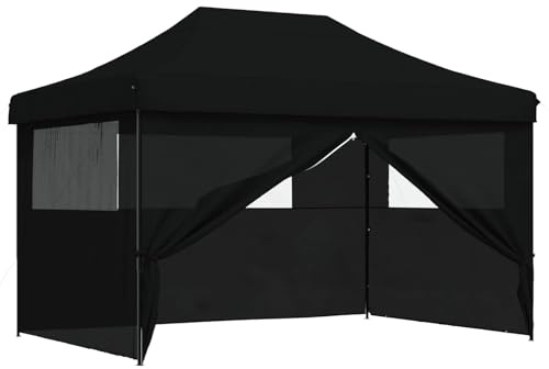 vidaXL Party-Zelt 279 x 410 x 315 cm Schwarz Oxford-Stoff