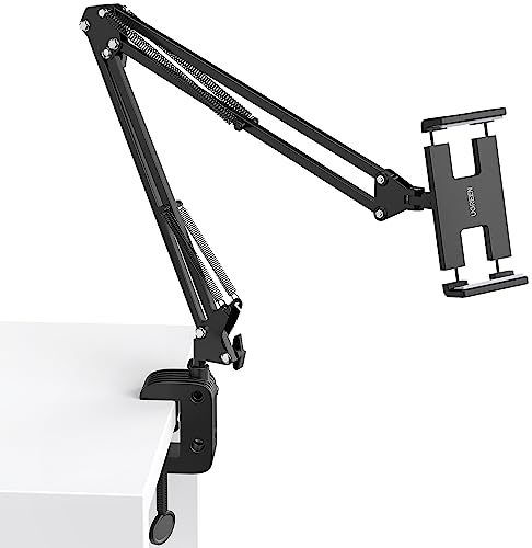 UGREEN Soporte Tablet Cama, Soporte Metálico para Movil de Mesa Brazo Articulado Multiángulo Ajustable Compatible con Tabletas de 4-12,9 como Redmi Pad iPad iPhone 16 Galaxy Tab