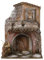 Haus mit Stall für Krippe 30x24x18cm