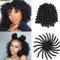Xtrend 5 Packs/Lot Zauberstab Curl jamaican Bounce Twist Braids Haar Häkeln Zöpfe Curly Hair Extension 8 Zoll synthetische Haarwebart für Frauen 20 Stränge/Packung (8 Zoll, 1B #)