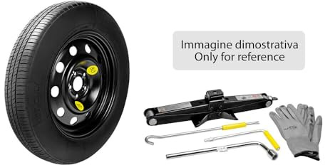LAMPA 76033 Set Ersatzrad Stützrad mit Schutzhandschuhen mit Aufbewahrungstasche Spezialwerkzeug zur Montage nicht notwendig Kompatibel mit FIAT TIPO Kombi 356