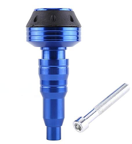 Qiilu QL01174 Motociclo CNC in lega di alluminio Cursore del telaio di scarico Protezione anticaduta anti crash protezioni(Blue)