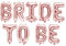 PartyDeco Helium Luftballon Hochzeitsdeko Deko - Hochzeit Folienballon - Bride to BE - Rose Gold - 340x35 cm