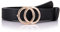 irisaa Damen Gürtel Jeansgürtel Jeans Belt Hüftgürtel mit Doppel O Ring für Frauen Mädchen Jugendlich, Farbe:schwarz, Länge:80