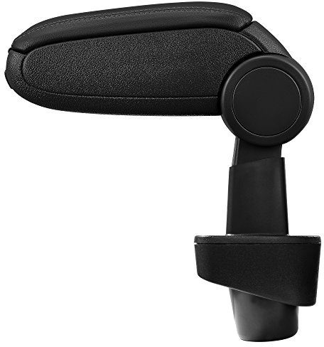 LP Trade Accoudoir Central pour Clio 3 III | Accessoire Console de Rangement et Repose-bras avec Compartiment Organiseur | Pièce Détachée d'Intérieur de Voiture | Simili Cuir Noir - Couture Noire
