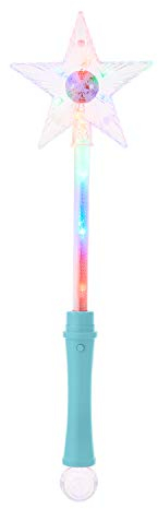 Ultra 2 Blau LED Leuchtstab Stern Zauberstab Magic Wand Disco Licht LED Stab Discokugel Kinder Prinzessin Partys Spielzeug Blinkender Stern Leuchtender Zauberstab Kinder Sternen Zauberstab