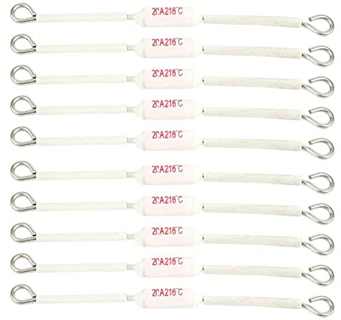10 Piezas Fusible Térmico, Corte de Fusible Térmico, Fusible de Cerámica 250v 20A Cortes Térmicos para Electrodomésticos(90mm-216 ℃)
