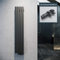 ELEGANT Radiatore di design piatto, 1600 x 308 mm, con termostato multiblocco antracite, monostrato, verticale, collegamento centrale