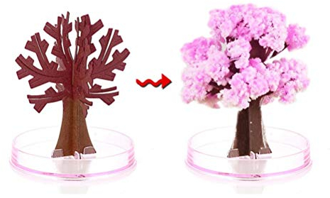 Lipeed Mini Christbaum Tree Klein Weihnachtsdeko, Weihnachtspapier Baum Magisch wachsender Baum Spielzeug Neujahrskind Spielzeug Baum Papier Kit Home Dekorationen