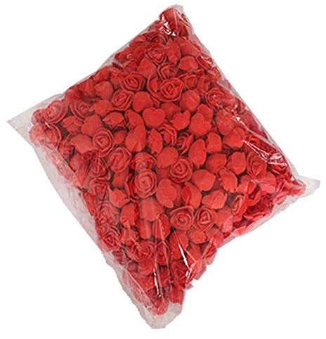 DIY Rose Head, 500 Stück PE Schaumstoff, Rosenkopf, künstliche Blume, für DIY, Bär, Puppe, Hochzeit, Haus, Dekoration, Rot, 500 Stück
