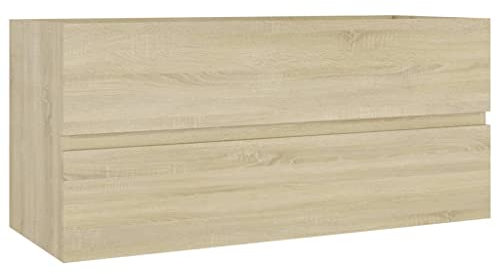 vidaXL Armoire d'Évier, Meuble de Rangement avec Tiroir, Armoire de Toilette Salle de Bain Maison Intérieur, Chêne Sonoma Bois d’Ingénierie